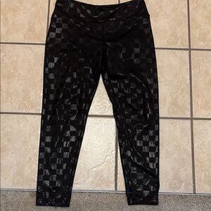 No Boundaries Black Checkered Leggings